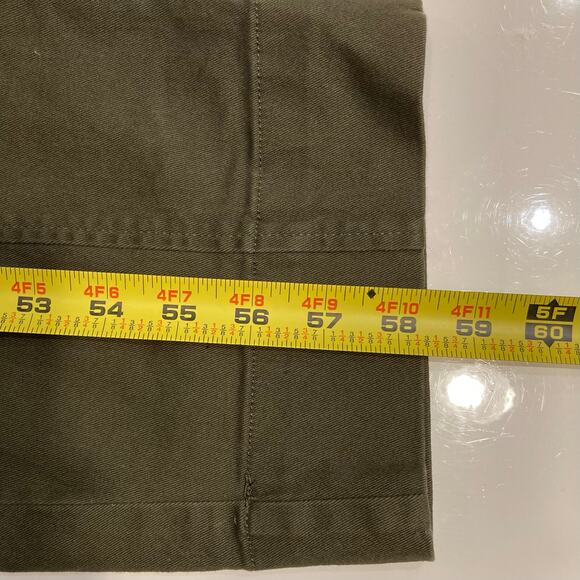 NWOT H&M Jumpsuit Women L”Boiler-Suit”Green Tie Zip-Up Pocket Long-Sleeve Cotton - Picture 12 of 16